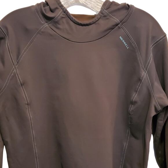 Merrell Gray Popover Pullover Activewear Hiking Hoodie size Large - Picture 3 of 9